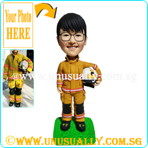 Fully Customized 3D Firefighter Figurine